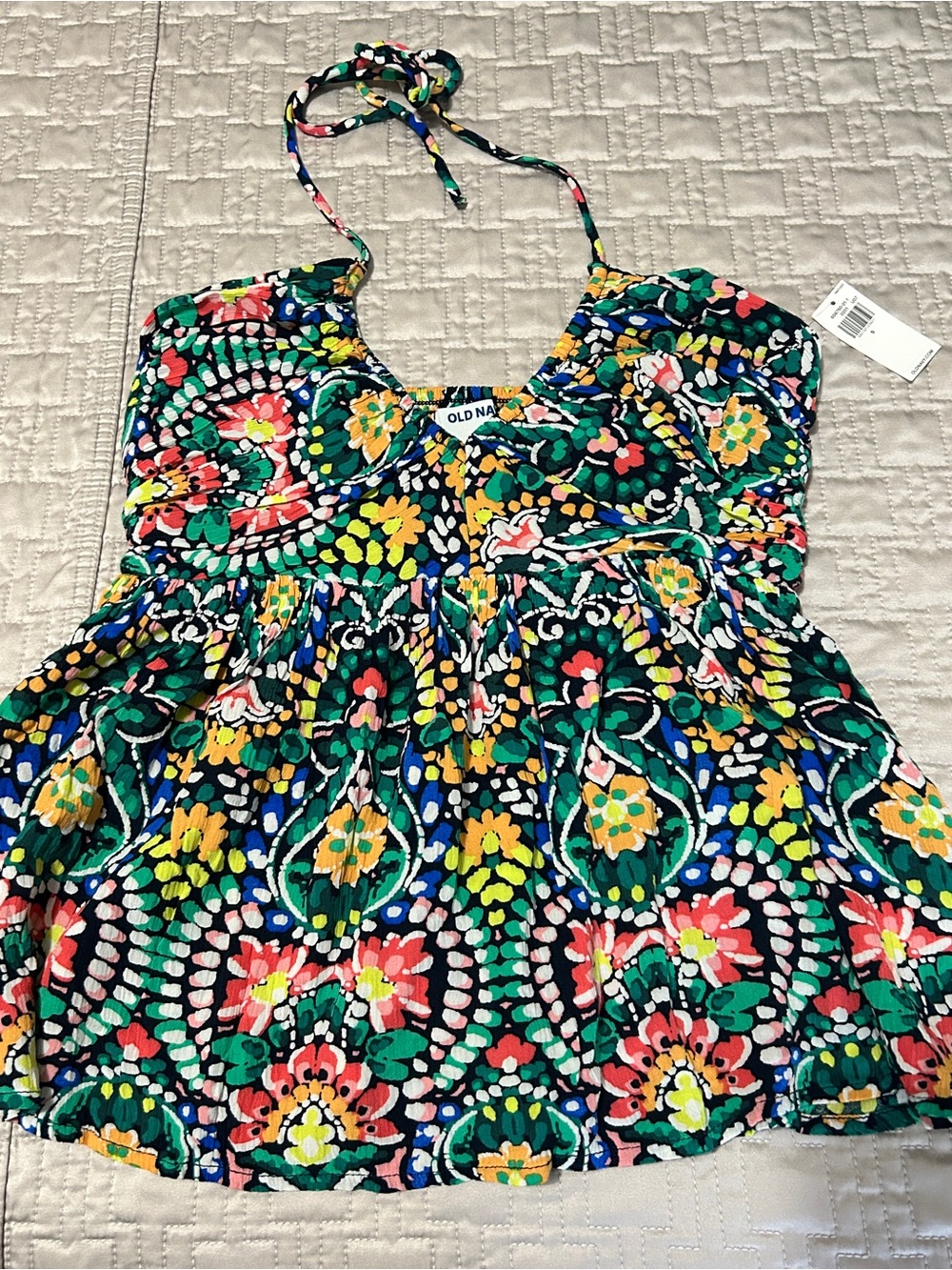 NWT!! Old Navy Multicolor Floral Halter Top - Size Small